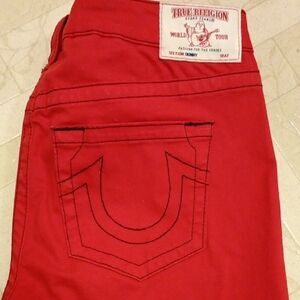 True Religion Red Skinny Jeans